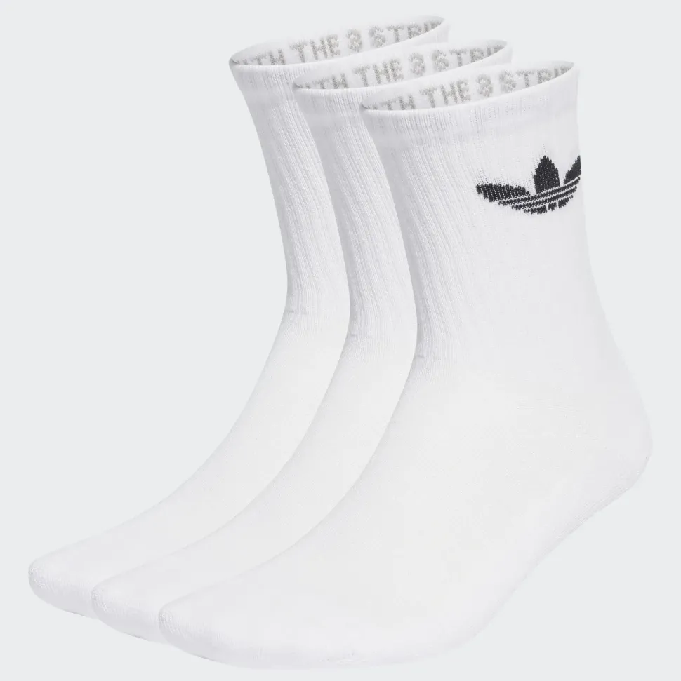 Adidas : Trefoil Cushion Crew Socks - 3 Packs