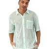 Champion : Mesh Button Down Shirt - Spearmint