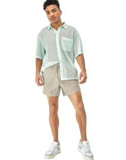 Champion : Mesh Button Down Shirt - Spearmint