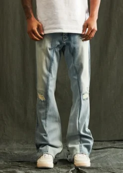 Embellish : Kaulitz 2 Tone Flare Denim