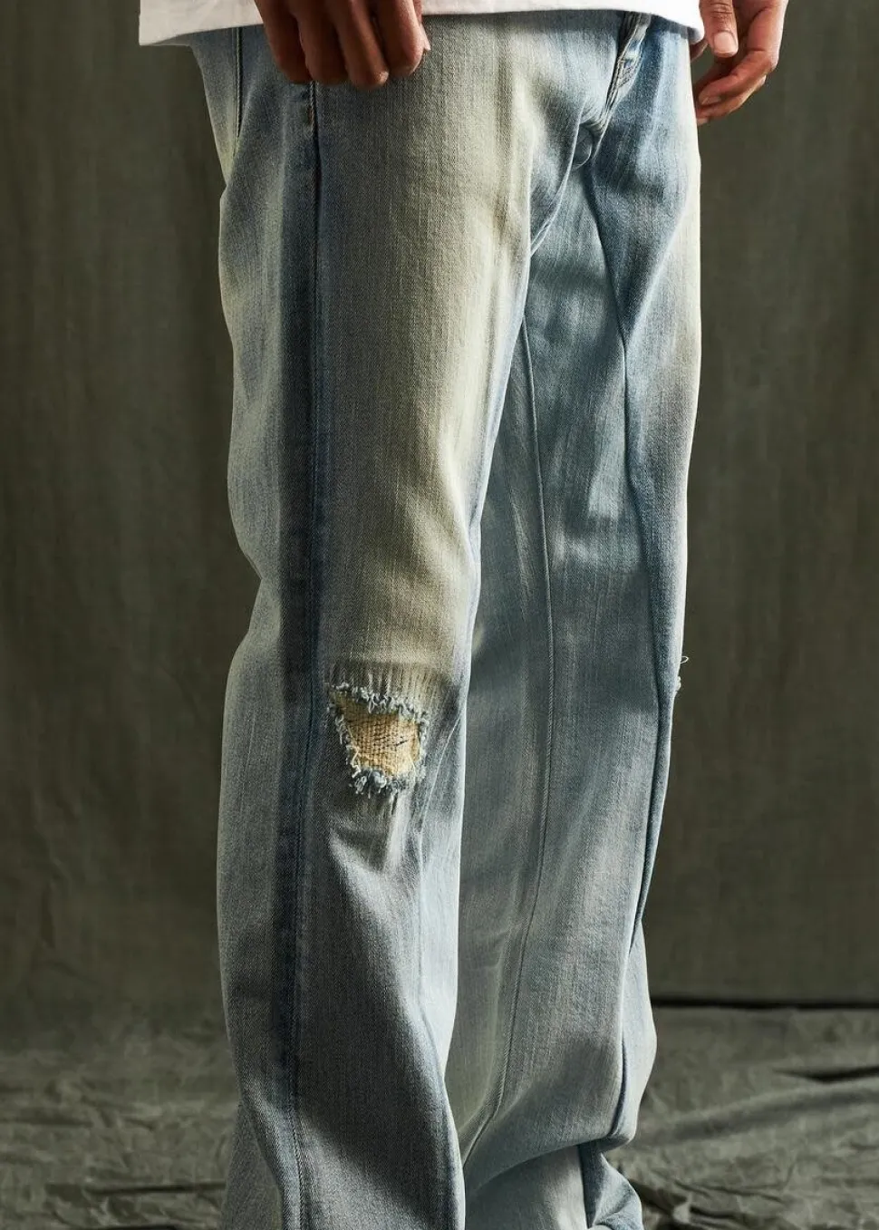 Embellish : Kaulitz 2 Tone Flare Denim