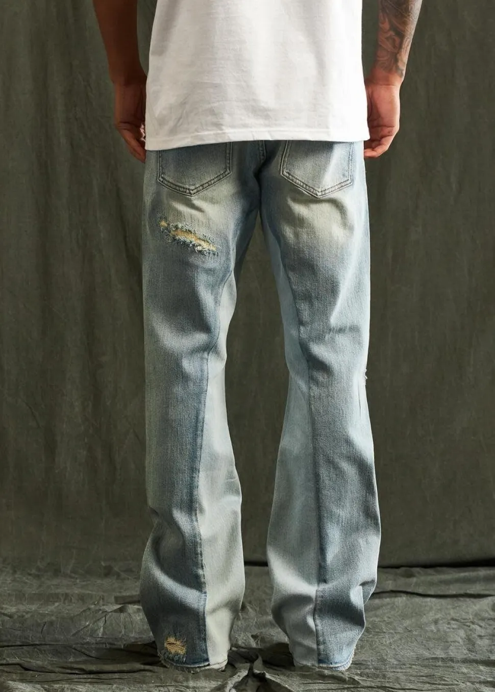 Embellish : Kaulitz 2 Tone Flare Denim