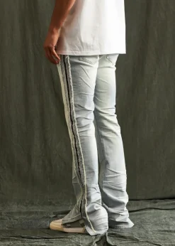 Embellish : Ross Side Stripes Details Flare Denim