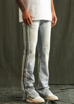 Embellish : Ross Side Stripes Details Flare Denim