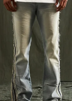 Embellish : Ross Side Stripes Details Flare Denim