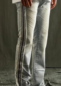 Embellish : Ross Side Stripes Details Flare Denim