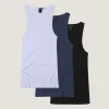 Former : Uniform Rib Singlet - Pack of 3