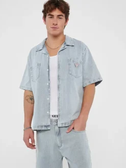 Guess : Herringbone Denim Shirt