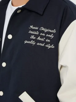 Guess : Ivan Wool Blend Letterman Jacket