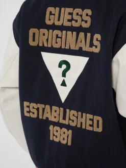 Guess : Ivan Wool Blend Letterman Jacket