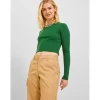 JJXX : Feline Long Sleeve Rib Tee - Green