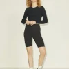 JJXX : Feline Long Sleeve Rib Tee - Black