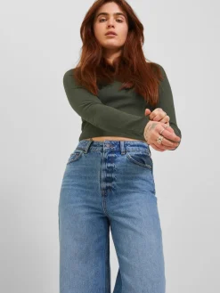 JJXX : Feline Long Sleeve Rib Tee - Rosin