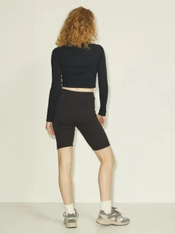 JJXX : Feline Long Sleeve Rib Tee - Black