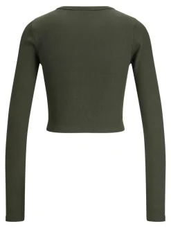 JJXX : Feline Long Sleeve Rib Tee - Rosin