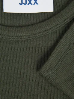 JJXX : Feline Long Sleeve Rib Tee - Rosin