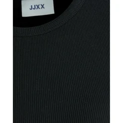 JJXX : Feline Long Sleeve Rib Tee - Black