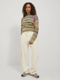 JJXX : Mary Midwaist Cargo Pants - Seedpearl