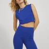 JJXX : Slim Sleeveless Crop Tee - Blue