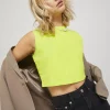 JJXX : Slim Sleeveless Crop Tee - Lime