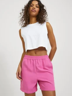 JJXX : Slim Sleeveless Crop Tee - White