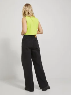 JJXX : Slim Sleeveless Crop Tee - Lime