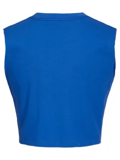 JJXX : Slim Sleeveless Crop Tee - Blue