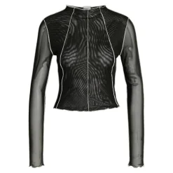Noisy May : High Neck L/S Mesh Top
