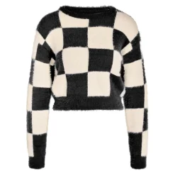 Noisy May : L/S Check Knit Top