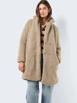 Noisy May : Midthigh Sherpa Jacket