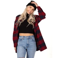 Noisy May : NMFlanny L/S Long Shacket BG Noos