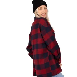 Noisy May : NMFlanny L/S Long Shacket BG Noos