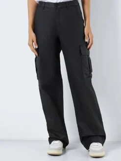 Noisy May : Normal Waist Cargo Coated Pants