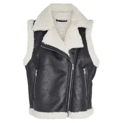 Noisy May : Sleeveless Shearling PU Vest