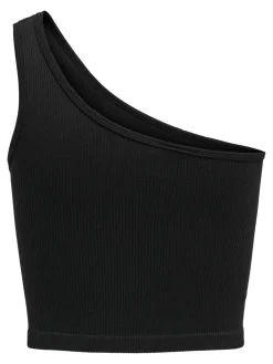 Only : Asymetric Rib Crop Top