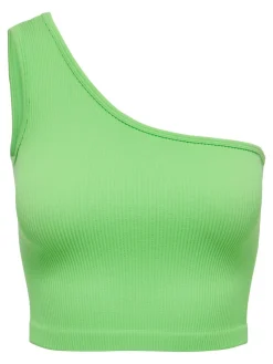 Only : Asymetric Rib Crop Top