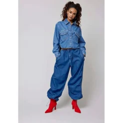 Only : Denim Parachute Pants