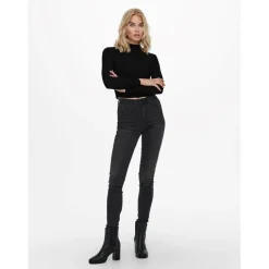 Only : Ella L/S Cropped Pullover Knit