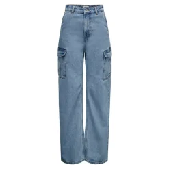 Only : Highwaist Wide Cargo Denim
