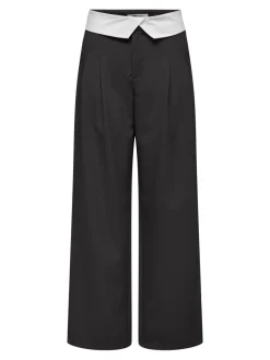 Only : HW Fold-Down Pleated Trousers