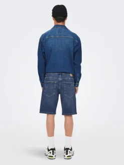 Only & Sons : Avi Ripped Denim Shorts