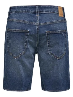 Only & Sons : Avi Ripped Denim Shorts