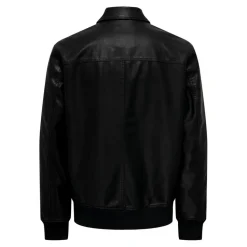 Only & Sons : Collar Faux Leather Jacket
