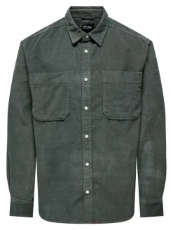 Only & Sons : Relaxed Fit 2pkt Corduroy Shirt