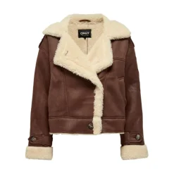 Only : Sueded Cropped Aviator Jacket
