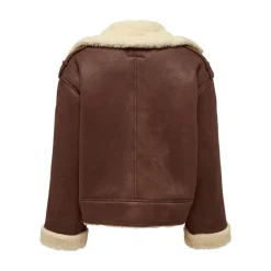 Only : Sueded Cropped Aviator Jacket