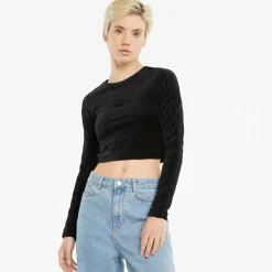PUMA : Iconic T7 Velour Longsleeve Top