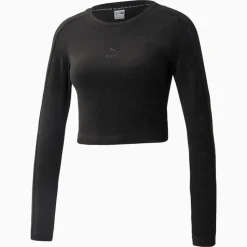 PUMA : Iconic T7 Velour Longsleeve Top