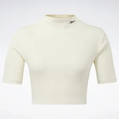 Reebok : SS Rib Mock Neck Crop Top