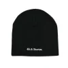 40's & Shorties : Text Logo Skull Beanie - Black
